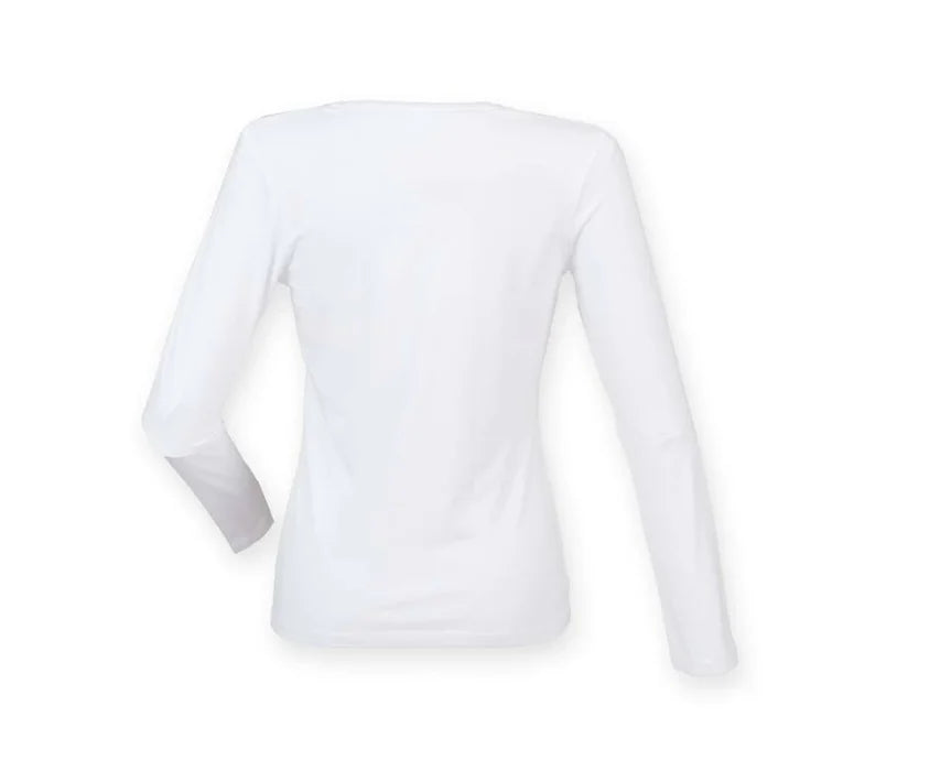 skinny fit women long sleeved stretch t-shirt